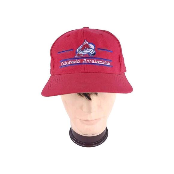VTG The Game Colorado Avalanche Fitted Hat Size 7 1/2 Red Cap Wool Blend Hockey - Picture 1 of 11